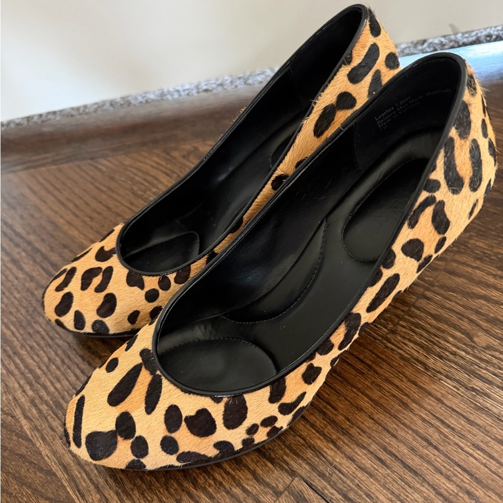 Kelly & Katie calf hair leopard heels